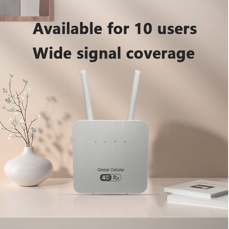 4G LTE WiFi 6 SIM Router with External Antennas - 300Mbps Wireless Router