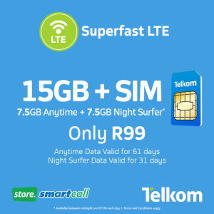 SIM Only + 15GB Telkom Data Bundle